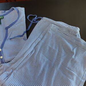 Ralph Lauren Blue and White Striped Shirt